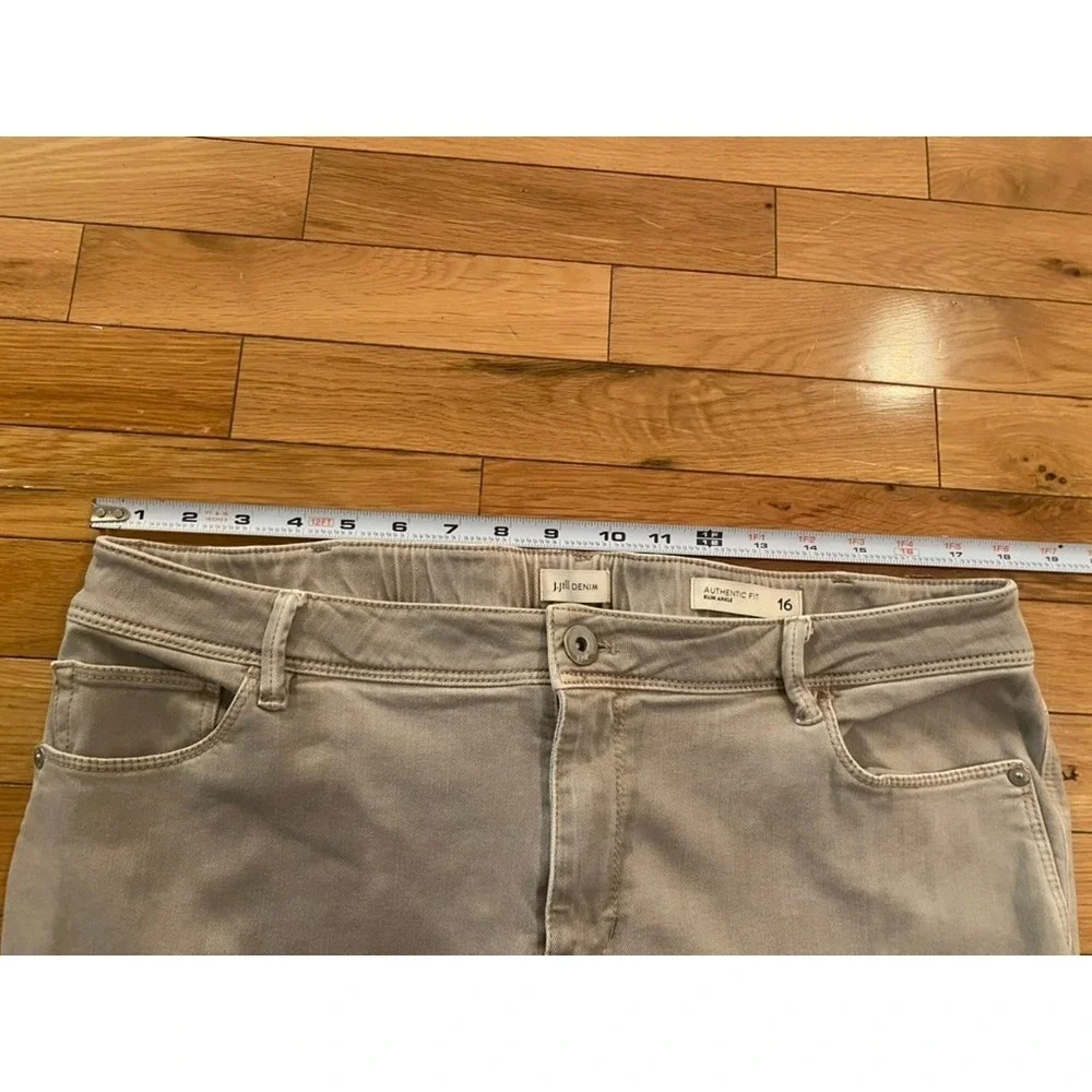 J. Jill Denim Authentic Fit Slim Ankle‎ Jeans Light Grey Size 16 Elastic Back